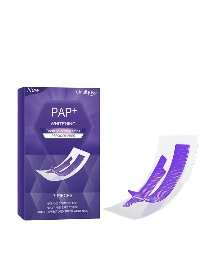 أورالحوي مجموعة تبييض الأسنان ORALHOE Purple Oral Patch مكونة من 7 شرائح بيضاء لطيفة ومنعشة - Image 5
