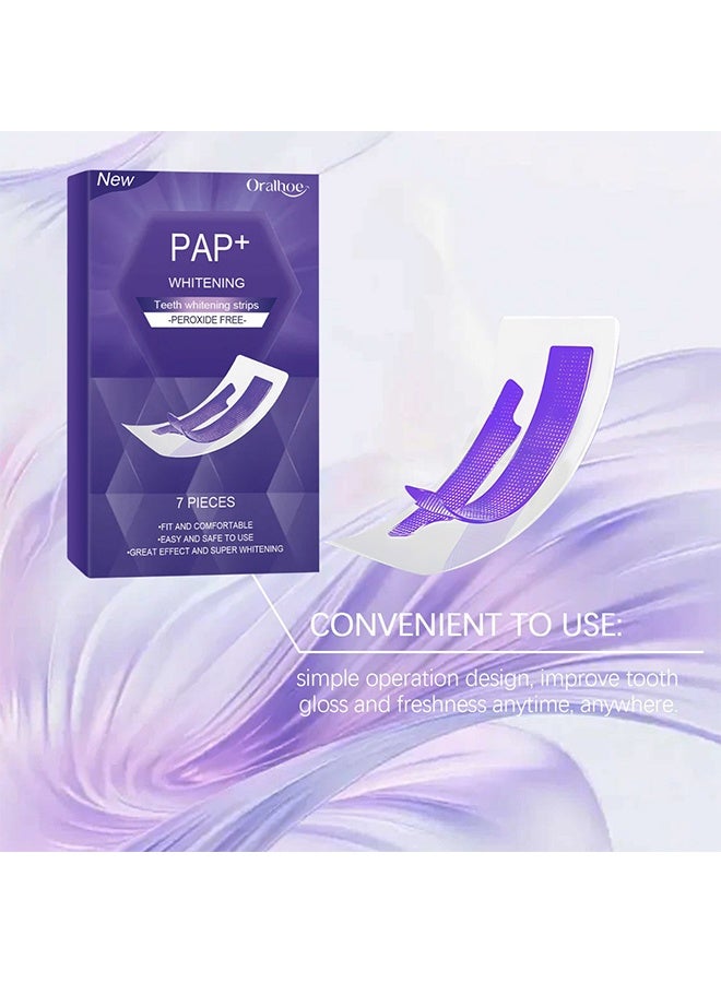 أورالحوي مجموعة تبييض الأسنان ORALHOE Purple Oral Patch مكونة من 7 شرائح بيضاء لطيفة ومنعشة - Image 3