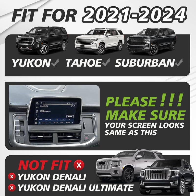 Muslogy صندوق تخزين وحامل أكواب من ، متوافق مع سيارات GMC Yukon وChevy Tahoe Suburban من طراز 2021-2024، يشمل حاملين للمشروبات في المقدمة والخلف، بالإضافة إلى منظم لوحة القيادة الأمامية، متوفر بكمية 2 قطعة. - Image 3
