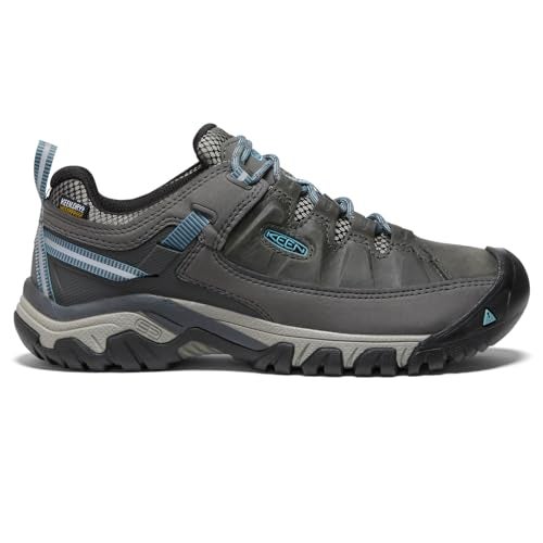 Keen أحذية المشي النسائية KEEN Targhee 3 منخفضة الارتفاع المقاومة للماء، مغناطيس/أزرق أتلانتيك، 8.5 - Image 3
