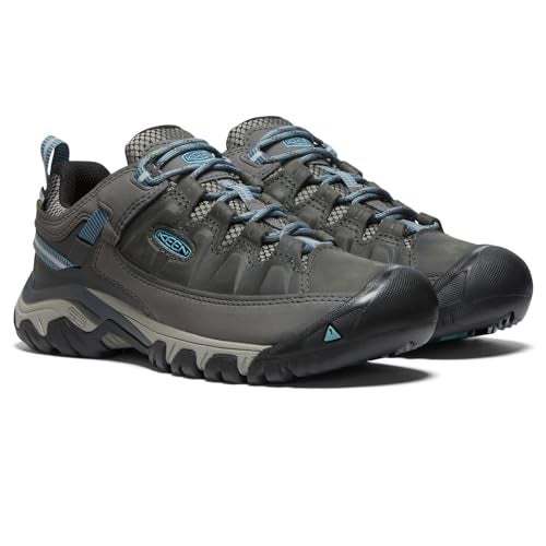 Keen أحذية المشي النسائية KEEN Targhee 3 منخفضة الارتفاع المقاومة للماء، مغناطيس/أزرق أتلانتيك، 8.5 - Image 4