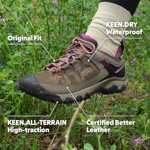 Keen أحذية المشي النسائية KEEN Targhee 3 منخفضة الارتفاع المقاومة للماء، مغناطيس/أزرق أتلانتيك، 8.5 - Image 2