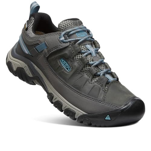 Keen أحذية المشي النسائية KEEN Targhee 3 منخفضة الارتفاع المقاومة للماء، مغناطيس/أزرق أتلانتيك، 8.5 - Image 1