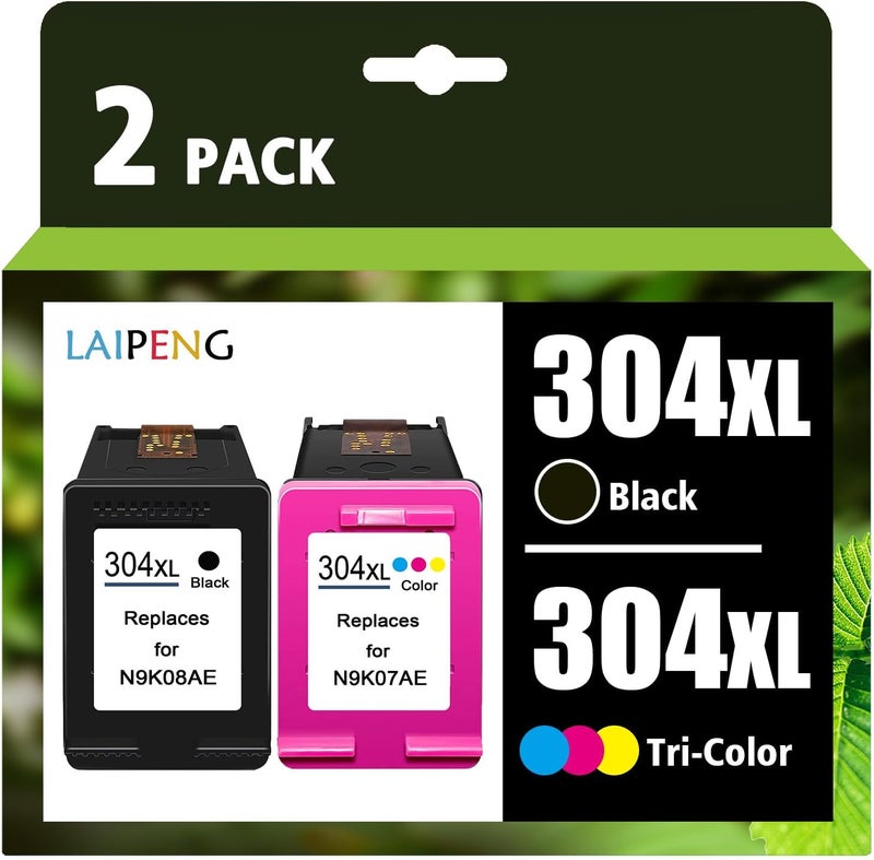 LAIPENG 304XL 304 XL Ink Cartridges Remanufactured for HP Envy 5000 5010 5030 5032 DeskJet 2600 2620 2622 2630 2633 3720 3730 3733 3750 3760 3762 5010 5020 5032 Printer 4 Color Multipack (BK/CMY) Flexible purchase choices - Image 1