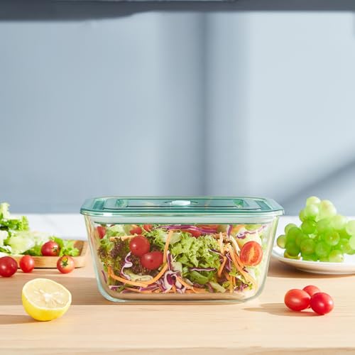 Opexscal 12 Cups/ 100 oz Large Glass Food Storage Baking Container with Lid - For Baking, Roasting, Storing Food, Vegetables Fruits - Image 5