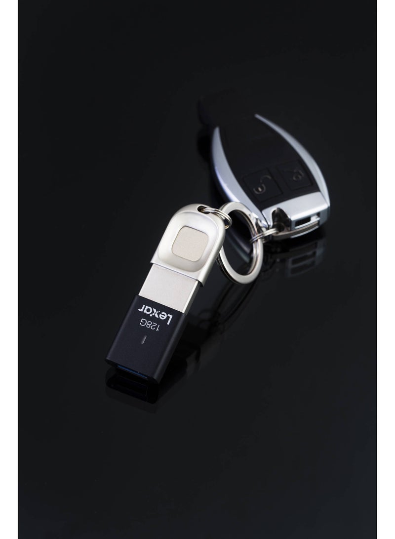 ليكسار ذاكرة Lexar Jumpdrive Fingerprint F35 USB 3.0 (128GB) - ضمان لمدة 3 سنوات - موزع رسمي - Image 4