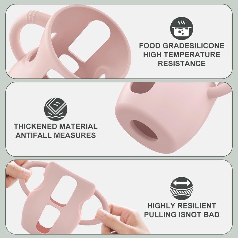 Jifvrnk 3PCS Philips Avent Glass Bottle Silicone Sleeves with Handles Compatible with Philips Avent Glass Bottles 8 oz Suitable for Avent Baby Bottles 8 oz and Easy to Clean - Image 5