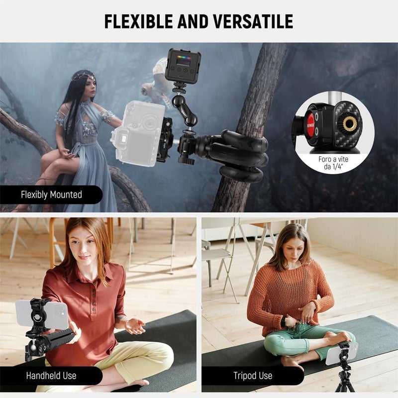 Tripod for iPhone with Remote, Flexible Mini Phone Tripod Stand, Vlog Selfie Stick with Phone Holder & Camera Adapter, Compatible for iPhone GoPro Samsung Digital Camera - Image 2