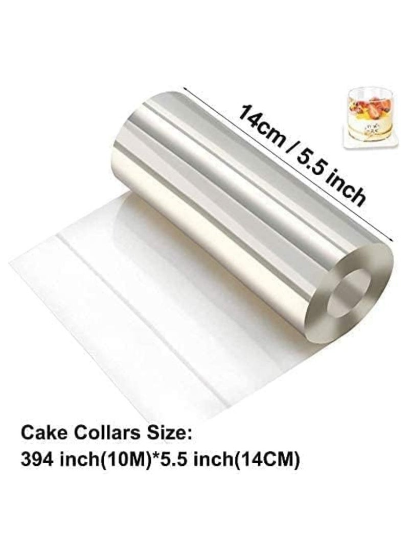 DAILYCHIC 4PCS Cake Baking Tools Set, Cake Collar Clear,Cake Mould Ring Stainless Steel Adjustable 6.5-12 Inch Mousse Cake Baking with Cake Strips Cake Rolls Mousse Cake Acetate Sheet Delicate Stickers - Image 3
