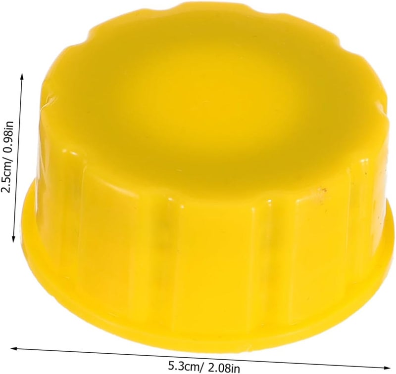 Low wear optimized build Veemoon 4pcs Yellow Plastic Can Cap Replacement for Gasoline Cans, Coarse Thread Screw-on Fuel Container Lid, Universal Utility Cover for Car and Workshop Use Trendy budget practical design - Image 2