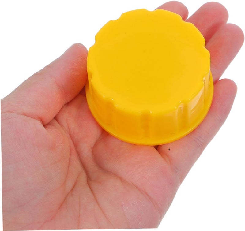 Low wear optimized build Veemoon 4pcs Yellow Plastic Can Cap Replacement for Gasoline Cans, Coarse Thread Screw-on Fuel Container Lid, Universal Utility Cover for Car and Workshop Use Trendy budget practical design - Image 4