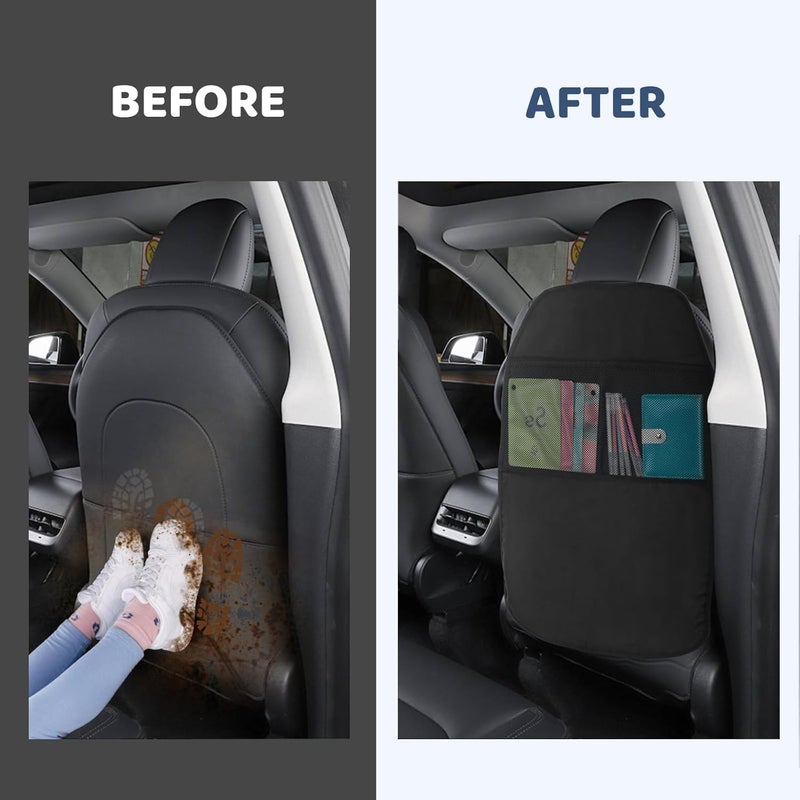 2 Pcs Car Seat Cushion for Tesla Model 3 2017-2025, Car Seat Protector, Waterproof & Durable 600D Fabric, Non-Slip with Storage Pockets, 67×44cm - Image 5