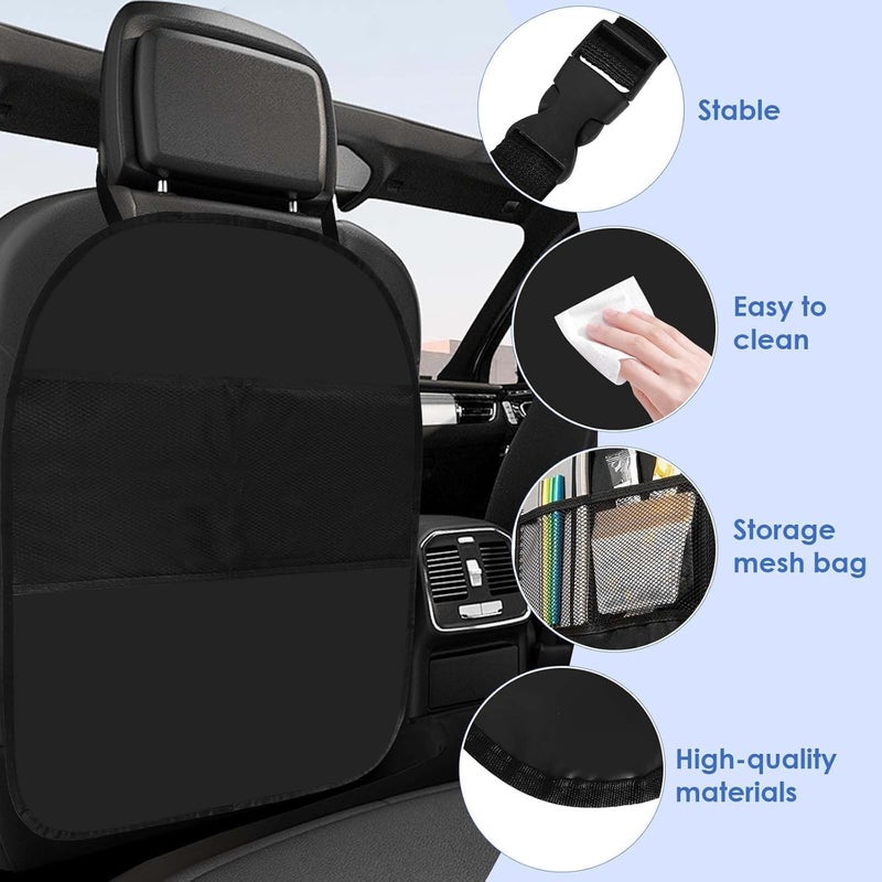 2 Pcs Car Seat Cushion for Tesla Model 3 2017-2025, Car Seat Protector, Waterproof & Durable 600D Fabric, Non-Slip with Storage Pockets, 67×44cm - Image 4