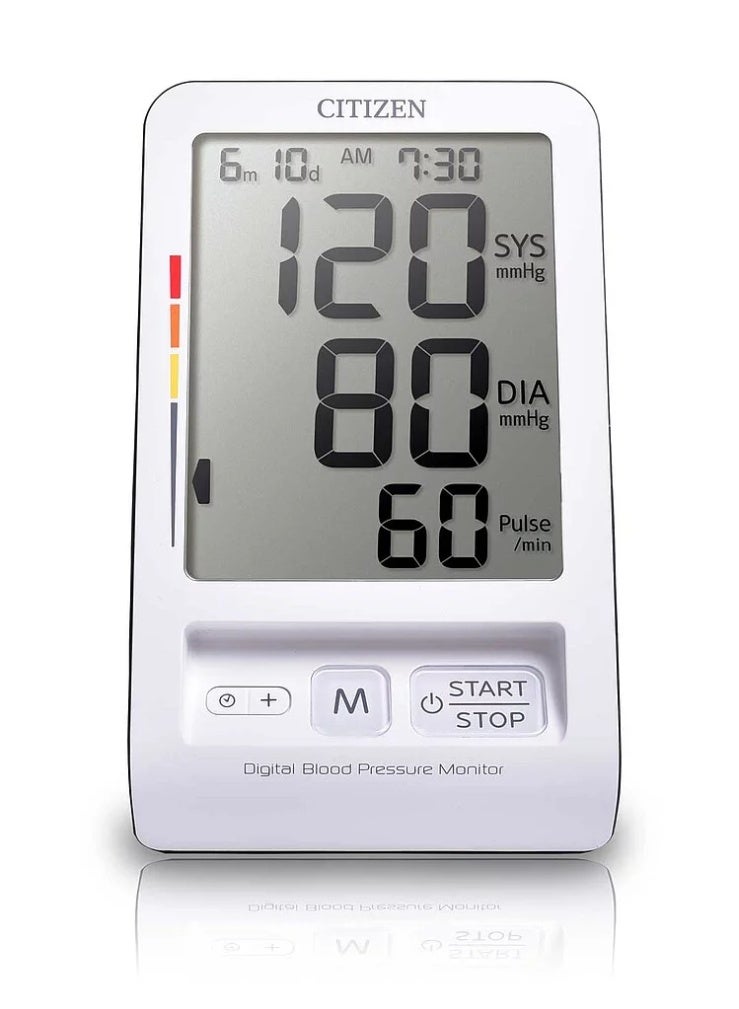 CITIZEN CH456 Digital Upper Arm Blood Pressure Monitor with Convenient Cuff Holder and Large Display - Image 3