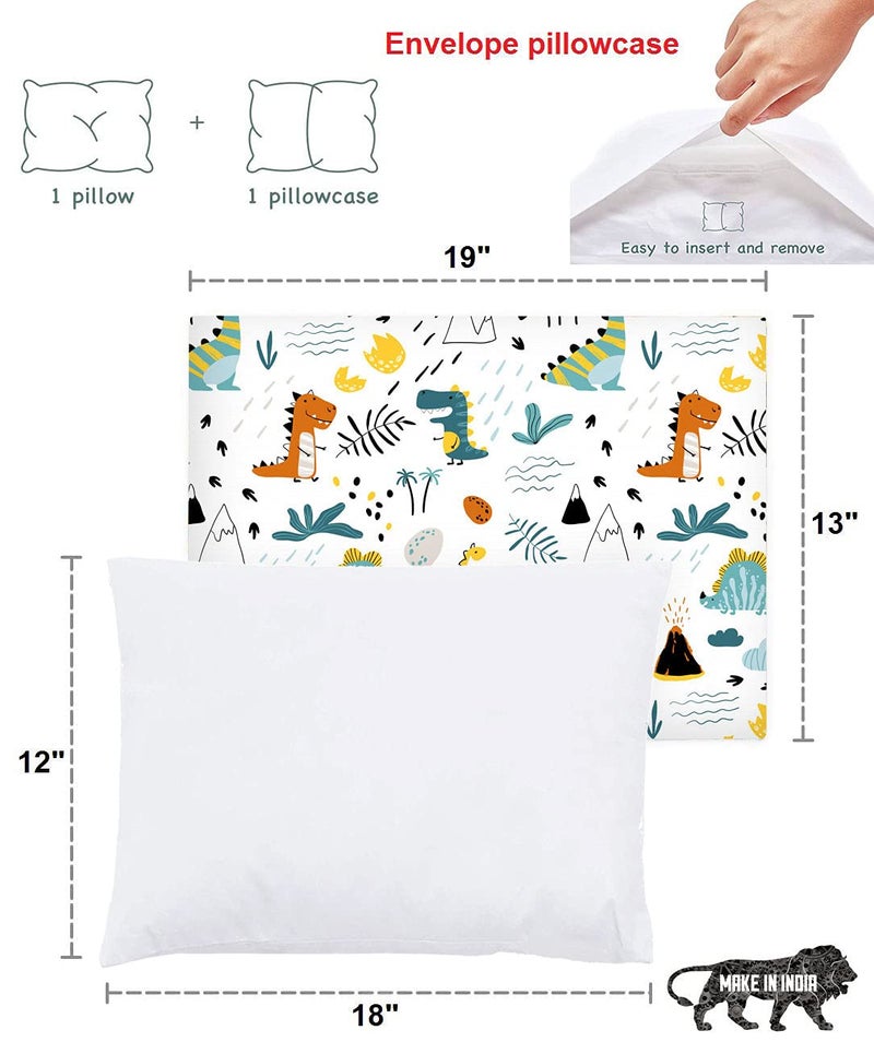 HEGZI Kids Dinosaur Plush Pillow - 12" x 18" - Toddlers & Children's Sleeping Pillow - Soft Cover - Perfect for Bed, School & Travel - Pack of 1 - Image 4