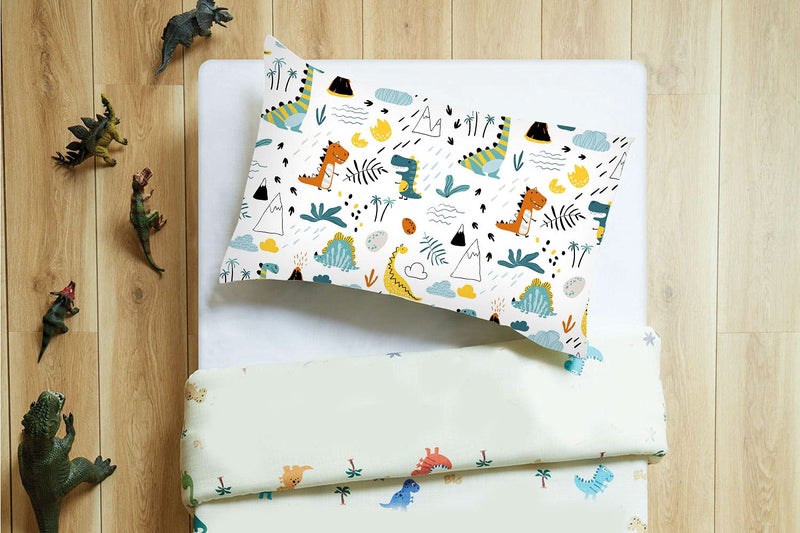 HEGZI Kids Dinosaur Plush Pillow - 12" x 18" - Toddlers & Children's Sleeping Pillow - Soft Cover - Perfect for Bed, School & Travel - Pack of 1 - Image 2