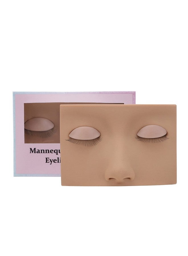 Embagol Double Layer Lash Mannequin Head with 2 Layers Replaced Eyelids Makeup for Training Head Removable Realistic Eyelids Eyelash Replaced Eyelids Soft-Touch Rubbe (1 Pairs Replaced Eyelids) - Image 3