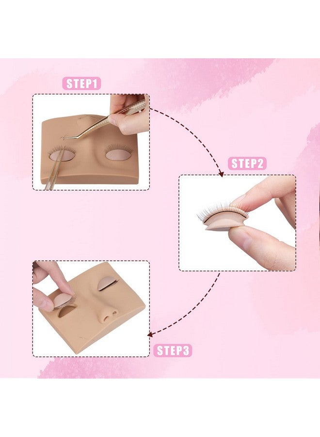 Embagol Double Layer Lash Mannequin Head with 2 Layers Replaced Eyelids Makeup for Training Head Removable Realistic Eyelids Eyelash Replaced Eyelids Soft-Touch Rubbe (1 Pairs Replaced Eyelids) - Image 4