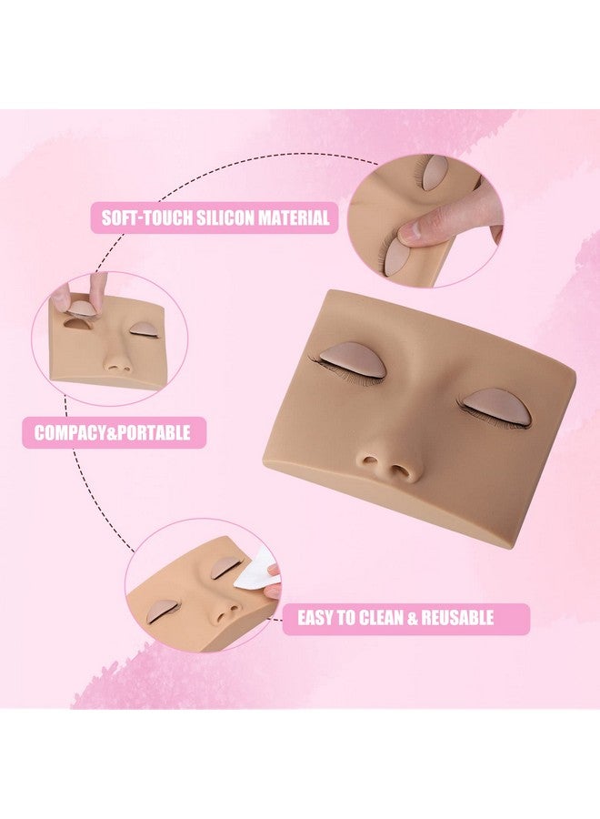 Embagol Double Layer Lash Mannequin Head with 2 Layers Replaced Eyelids Makeup for Training Head Removable Realistic Eyelids Eyelash Replaced Eyelids Soft-Touch Rubbe (1 Pairs Replaced Eyelids) - Image 5