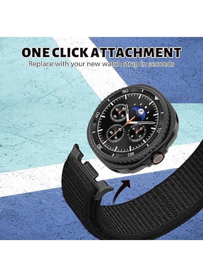 DKNG 4pcs suitable for Samsung Galaxy Watch 8 40mm / 44mm / Watch 8 Classic 46mm. Woven nylon replacement straps. Black / Shell / Green / Deep Sea Blue. - Image 3