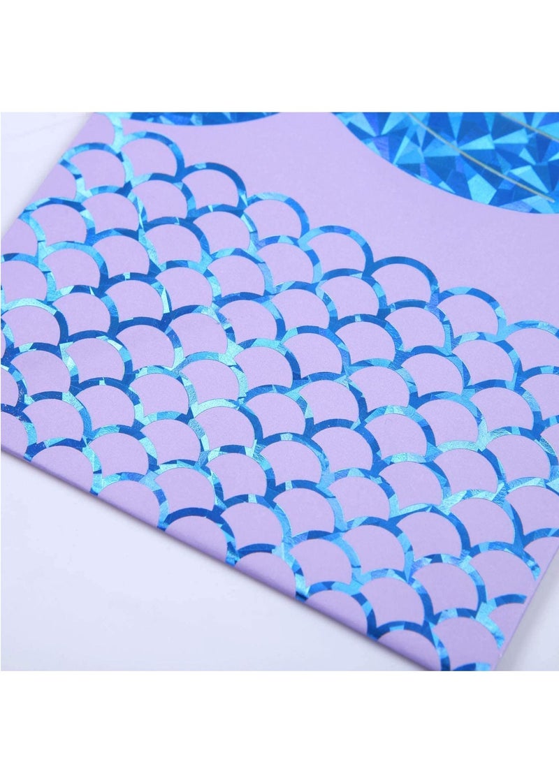 10 Pack Mermaid Party Gifts Bags Paper Candy Treat Gift Bags for Kids Birthday Mermaid Party Favors Supplies Mermaid Birthday Party Supplies Pack of 10 - Image 4