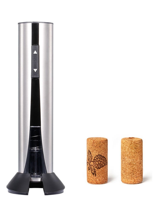 NIBEMINENT Electric Wine Opener with Foil Cutter and USB Rechargeable Silver 21.00 x 8.00 8.00cm - Image 1