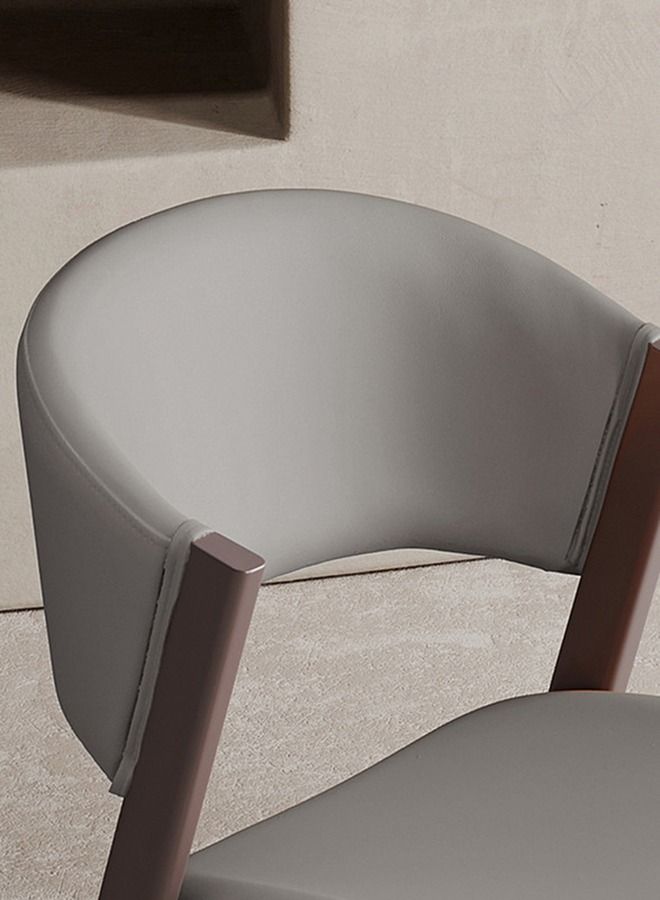 Neo Front PU Leather Dining Chair – High Resilience Sponge Living Room Chair Stylish and Comfortable Seating for Home, Kitchen, and Decor Enhancements –  M62-2068-9-Grey