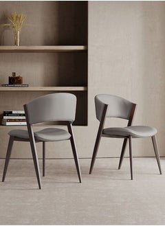 Neo Front Neo Front PU Leather Dining Chair – High Resilience Sponge Living Room Chair Stylish and Comfortable Seating for Home, Kitchen, and Decor Enhancements –  M62-2068-9-Grey  - Image 2