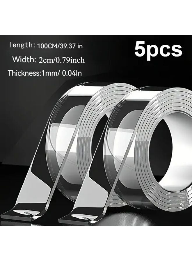 5pcs Transparent Heavy Duty Double Sided Nano Tape Super Strong Reusable - Image 3