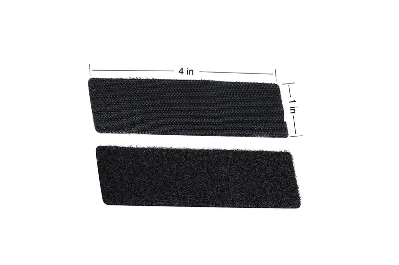JUMINIZ 20 Sets 1x4 Inch Hook and Loop Fastener Strips with Adhesive Heavy Duty Double Sided Sticky Picture Hanging Wall Mounting Tape for Home and Office Use, Black - Image 4