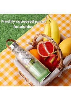 TNW Portable Blender Juice Cup, 500ML USB Rechargeable Fruit Blender, Mini Personal Blender for Shakes, Smoothies, Fresh Juice,  Vegetables(Green)  - Image 4