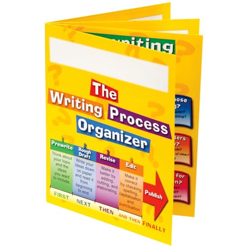 Really Good Stuff Writing Process 4-Pocket Laminated Student Folders, 9.5" by 12" (Set of 12) - Keep Students Organized and Teaches Writing Process, Store Work-in-Progress and Monitor Progression - Image 1