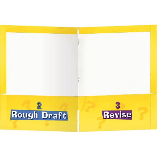 Really Good Stuff Writing Process 4-Pocket Laminated Student Folders, 9.5" by 12" (Set of 12) - Keep Students Organized and Teaches Writing Process, Store Work-in-Progress and Monitor Progression - Image 3