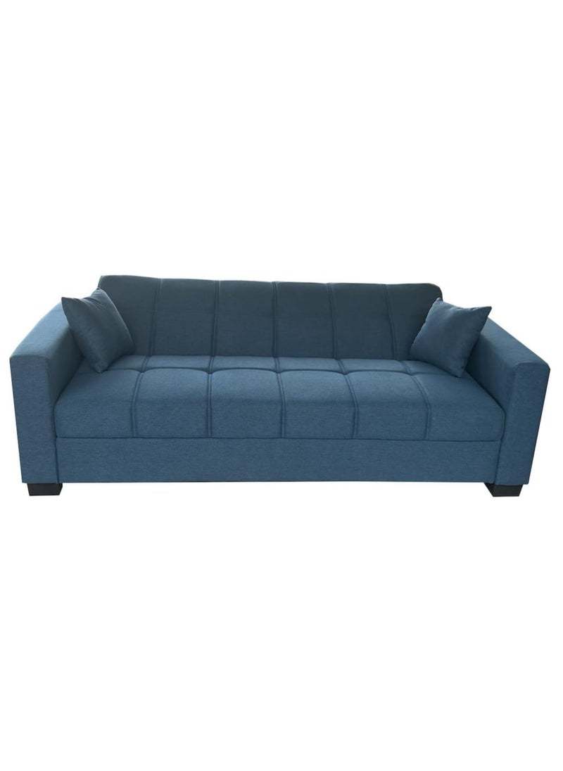 KARNAK Karnak Alba Sofa Cum Bed I Sleeping Fabric Sofa I Three Seat Sofa Bed I Modern Design Living Room Sofa K-S399 Blue 180X110X75 Cm  - Image 2