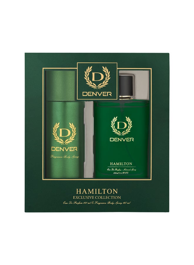 Denver Gift Pack Hamilton ( Deo 165ml + Perfume 100ml) - Image 1