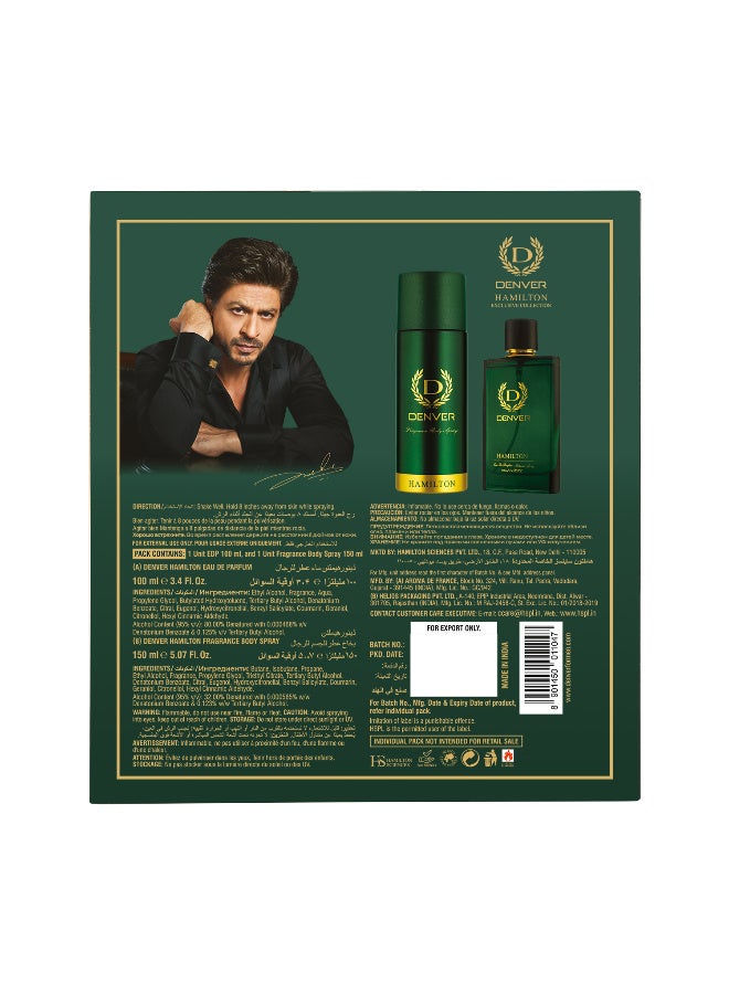 Denver Gift Pack Hamilton ( Deo 165ml + Perfume 100ml) - Image 3