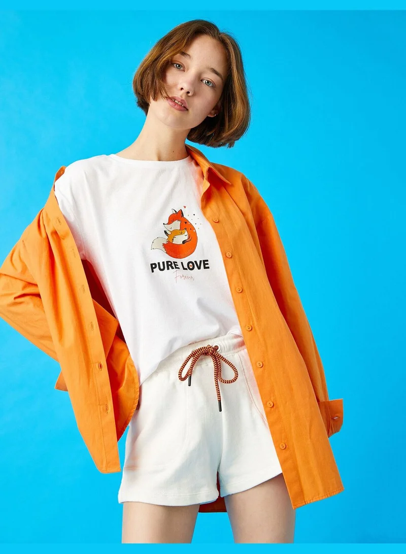 كوتون Printed T-Shirt Cotton