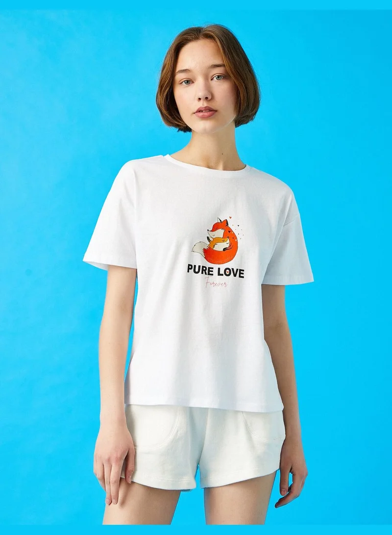 كوتون Printed T-Shirt Cotton