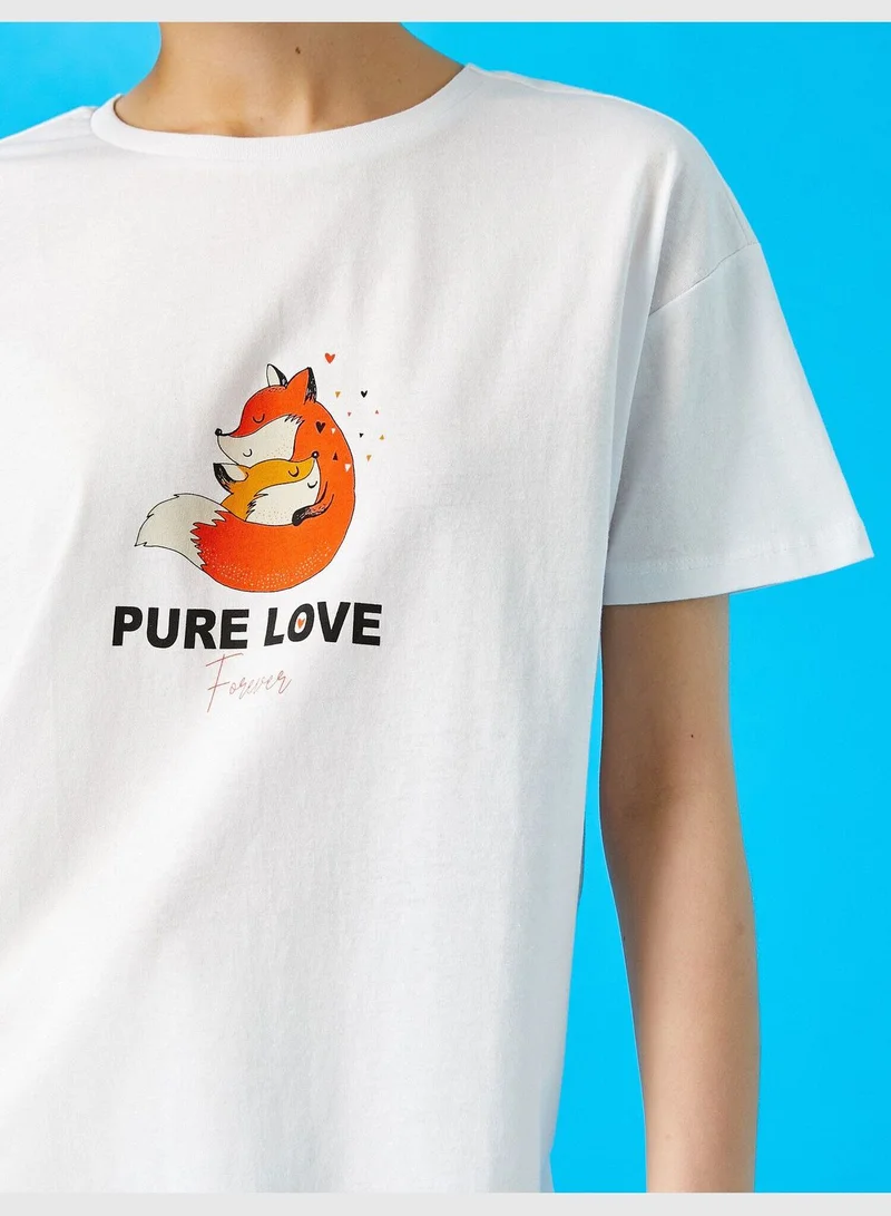 كوتون Printed T-Shirt Cotton