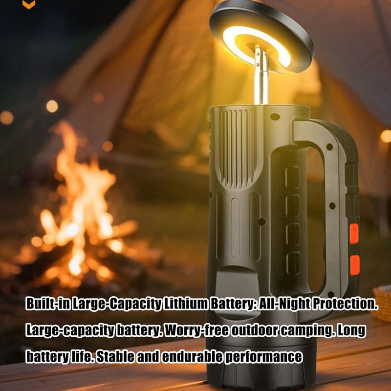 Night Fishing Flashlight - Led Camping Light, Retractable Outdoor Lights with 360 Rotation, 5 Modes | Portable Tool for Security Mechanics Janitors Event Staff Travelers Hiking Vehicle Maintenance - Image 3