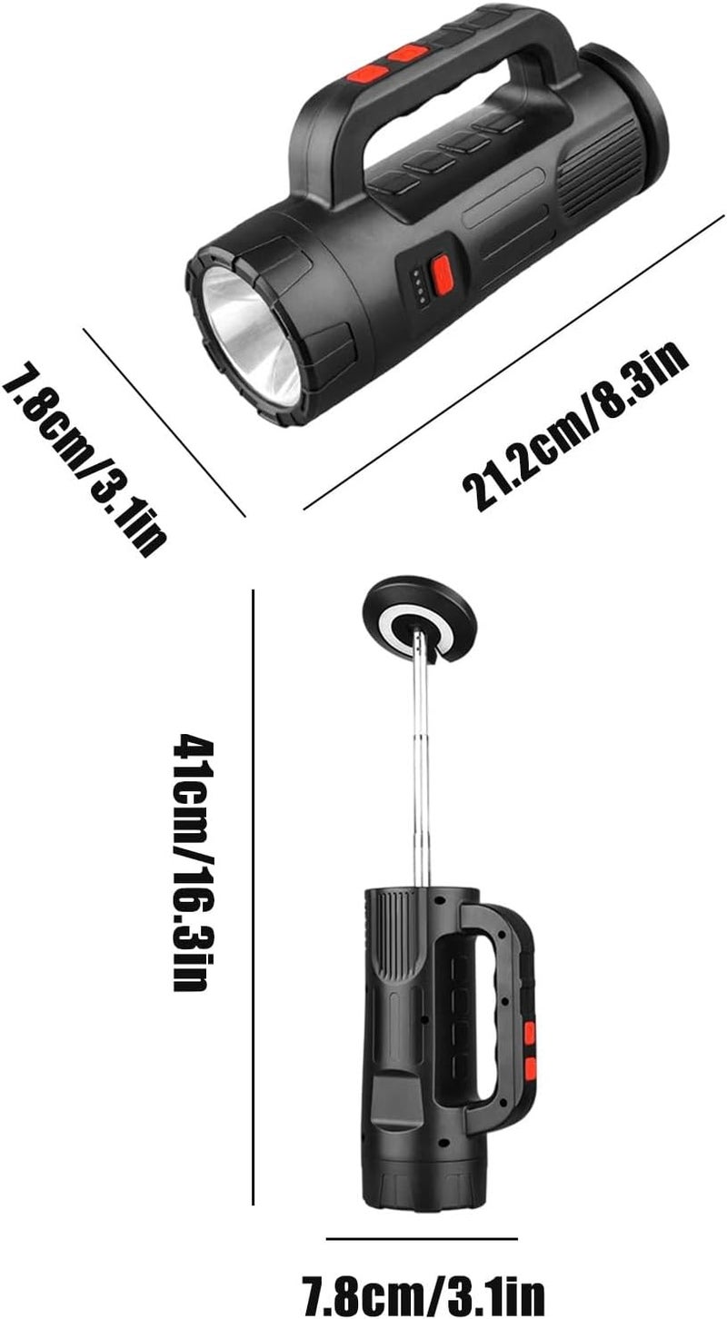 Night Fishing Flashlight - Led Camping Light, Retractable Outdoor Lights with 360 Rotation, 5 Modes | Portable Tool for Security Mechanics Janitors Event Staff Travelers Hiking Vehicle Maintenance - Image 5