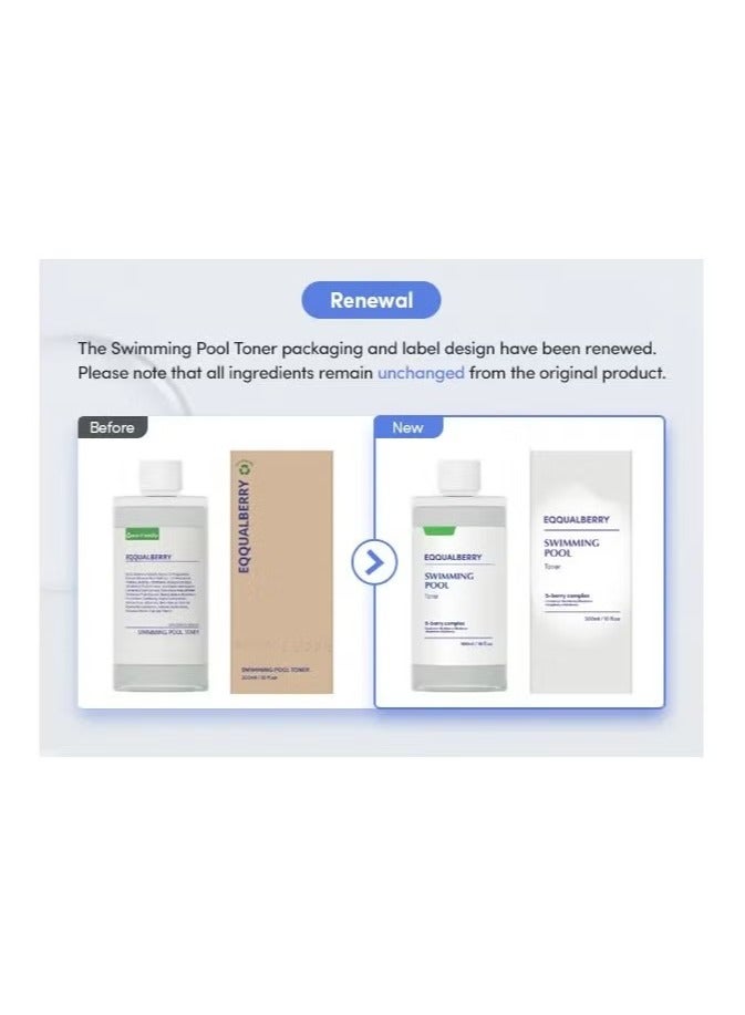 eqqualberry Swimming Pool Toner - Gentle Exfoliating Toner with Natural Enzyme | Boosted Hydration with Hyaluronic Acid | Daily Toner for Sensitive Skin | Korean Skincare, 10.14 Fl. Oz / 300ml - Image 3