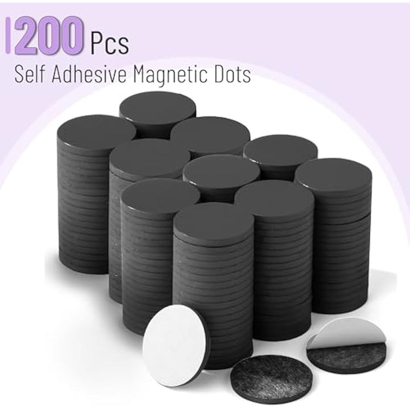 - Self Adhesive Magnet Dots, 200 Pcs, Magnets for Crafts, Magnets with Adhesive Backing, Magnetic Tape, Small Magnets for Crafts, Magnet Stickers, Adhesive Magnets, Craft Magnets, Magnet Tape - Image 2