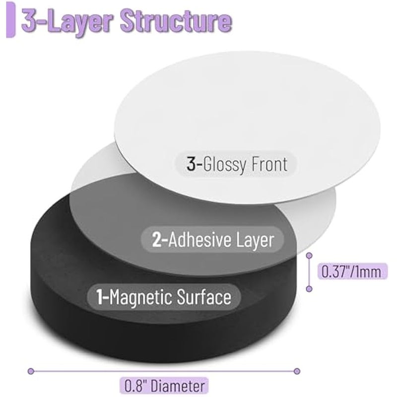 - Self Adhesive Magnet Dots, 200 Pcs, Magnets for Crafts, Magnets with Adhesive Backing, Magnetic Tape, Small Magnets for Crafts, Magnet Stickers, Adhesive Magnets, Craft Magnets, Magnet Tape - Image 3