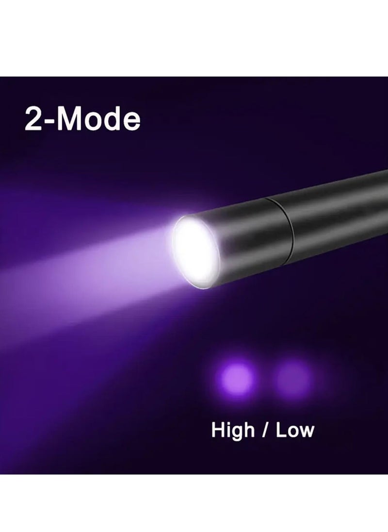 spa luxetique UV Black Light Flashlight, 365nm Portable Handheld Blacklight Flashlights, Mini Ultraviolet Flashlight for Pet Fungus Detection, Cat Ringworm, Doctor Pet Urine Detector  - Image 5