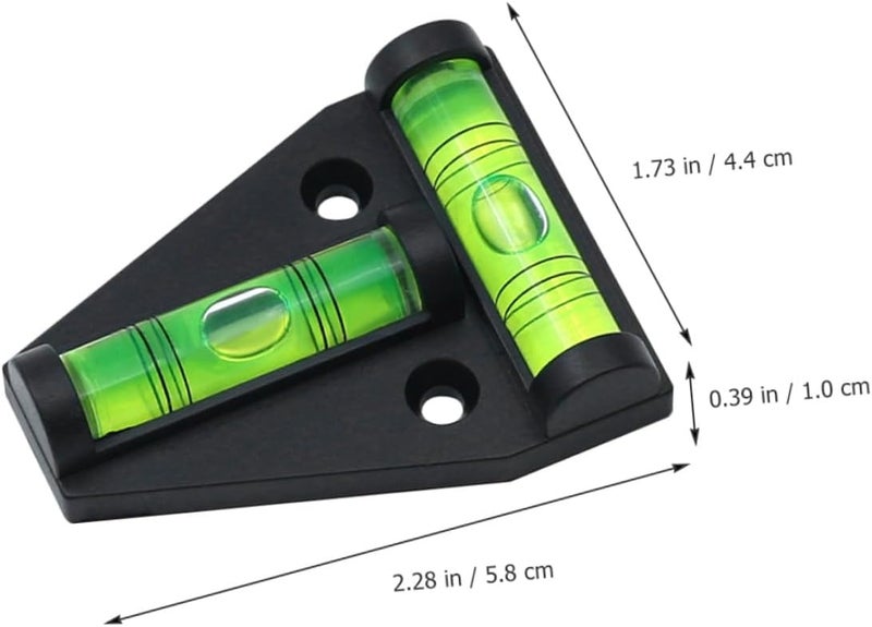 MAGICLULU 5pcs Triangle T-shape Bubble Level Tool with Mounting Holes, Dual-direction Plastic Spirit Level for Precision Small Leveling, Portable Measuring Tool for Rv, Camper, and Workshop - Image 2