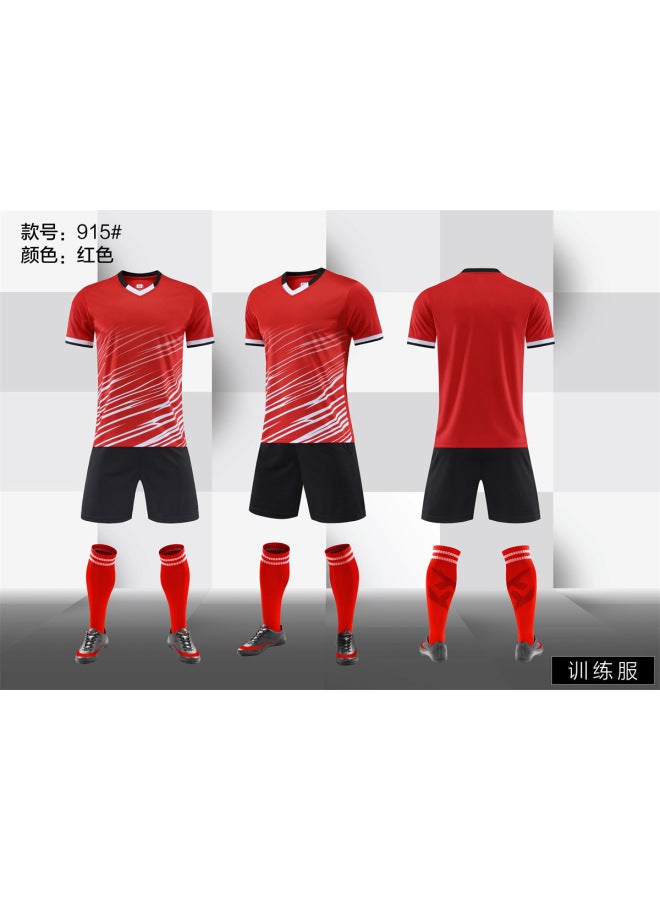 915 Red Short Sleeve Football Jersey - Image 1