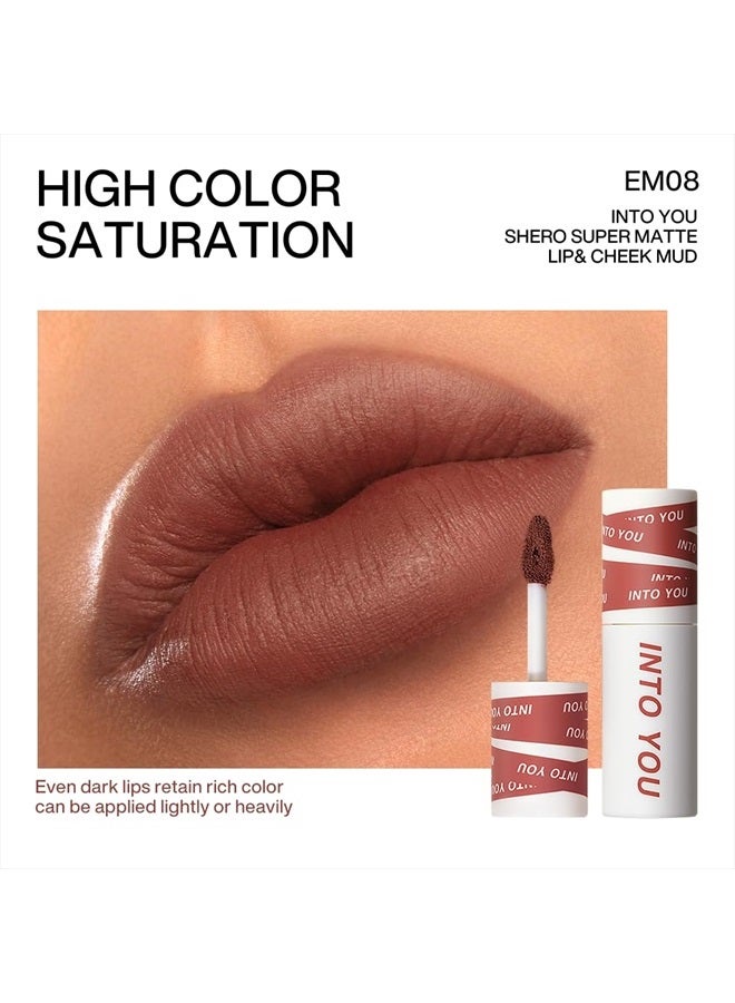 INTO YOU Matte Lipstick for Women, Matte Red Lipstick Long Lasting, Multi-Purpose for Lips and Cheek, Non-Stick Cup Not Fade Lip Stain Makeup Cosmetics Official Directly (EM08) - Image 3