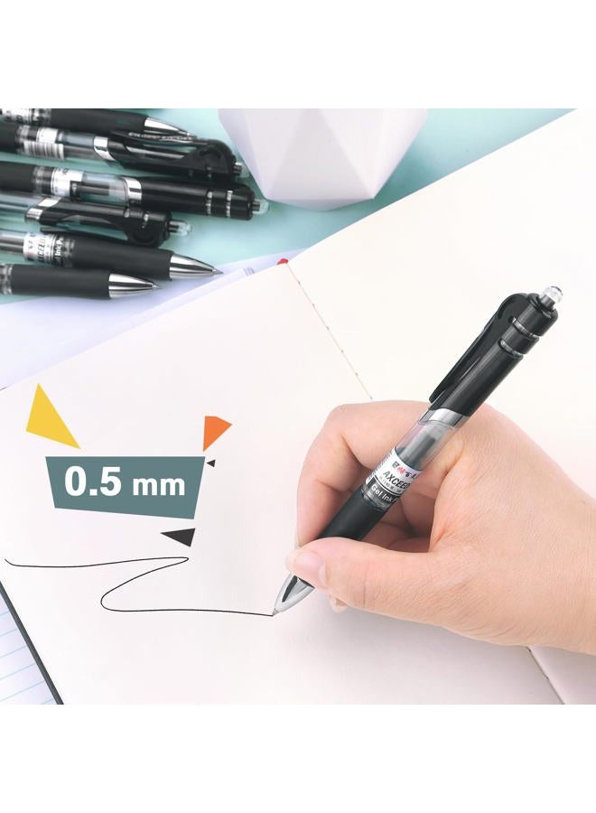 Bribobo Gel Pens Fine Point Smooth Writing Pens, Retractable Black Ink Pens for School Office Supplie, 0.5mm, 12 Pack - Image 5
