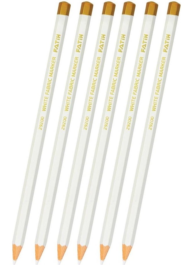 Artlantis White Pencil 6 Pieces Fatih Pencil White Colored Drawing Pencil for Shading Black Colored Papers  - Image 1